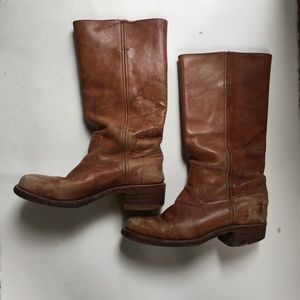 Authentic FRYE mid calf authentic brown leather boots- Size 6.5